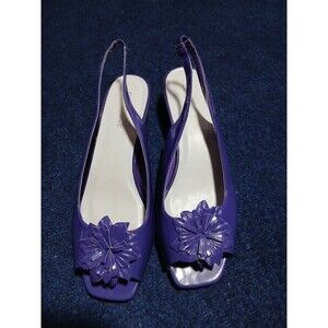 Classique Dark Purple Slingback  NWOB   10W